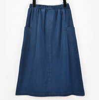 Hadas Long Soft Denim Skirt
