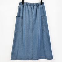 Hadas Long Soft Denim Skirt