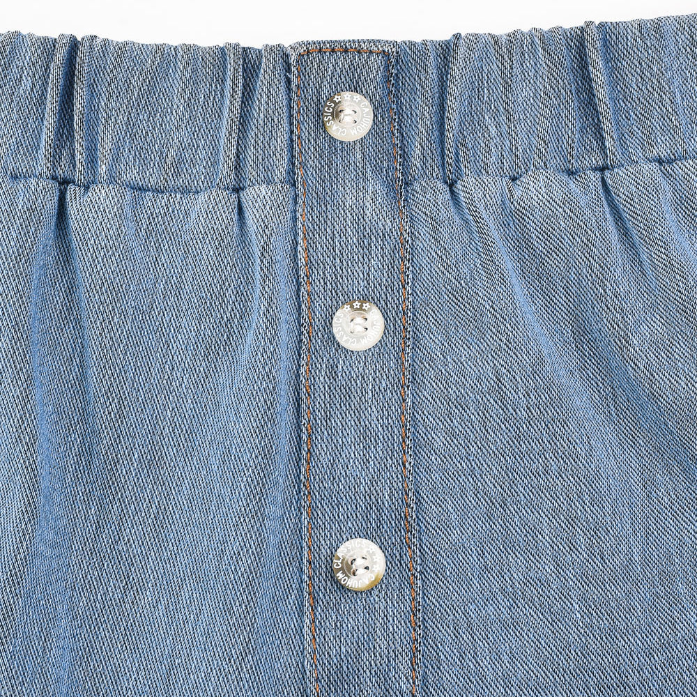 Hadas Long Soft Denim Skirt