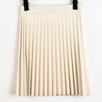Melange PU Pleated Skirt