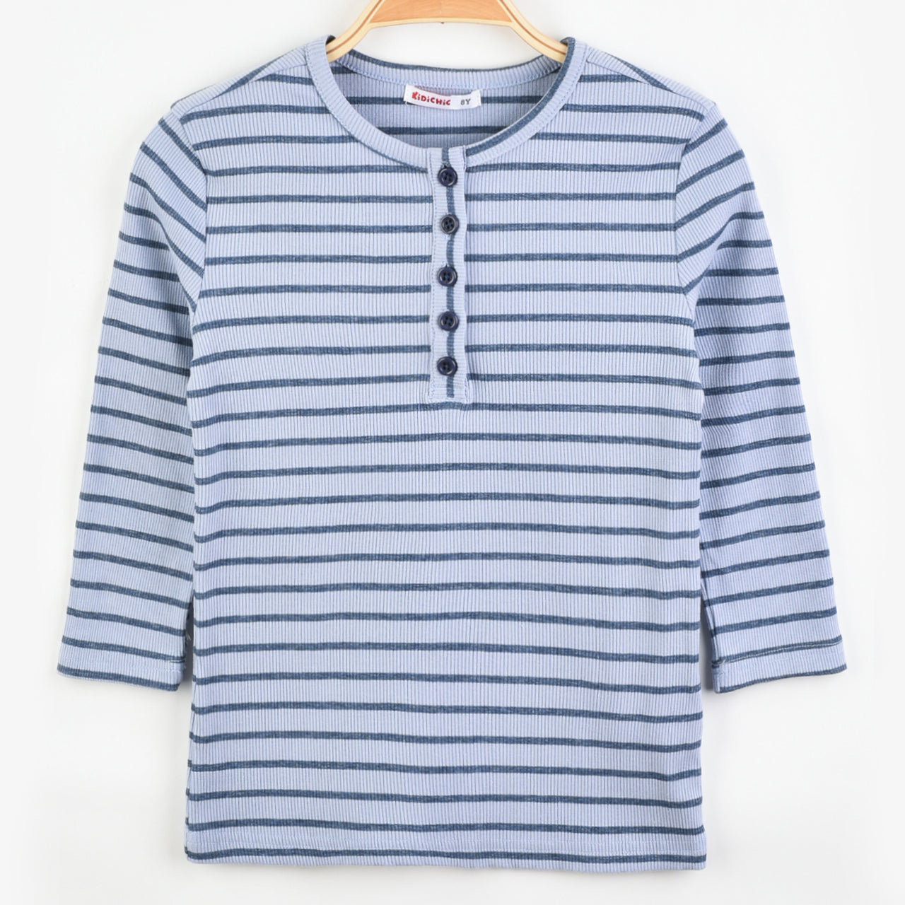 Girls Henley Striped Tee