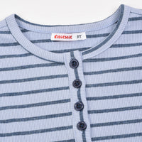 Girls Henley Striped Tee