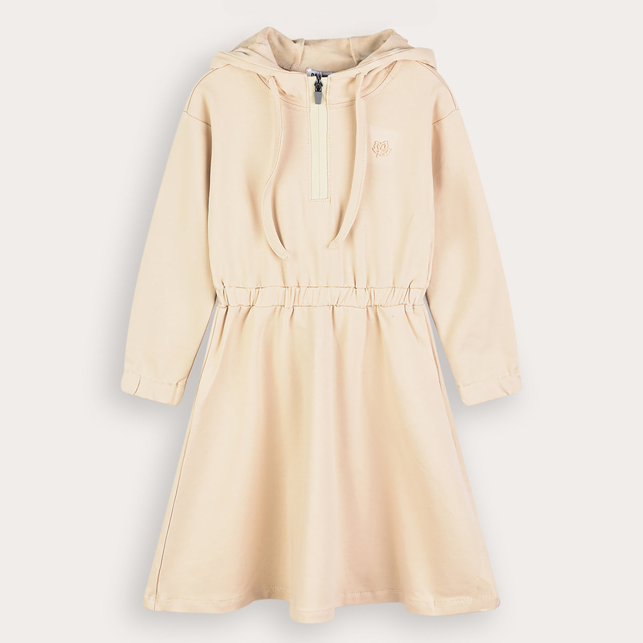French Terry Dress With Hoodie