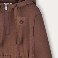 French Terry Dress With Hoodie