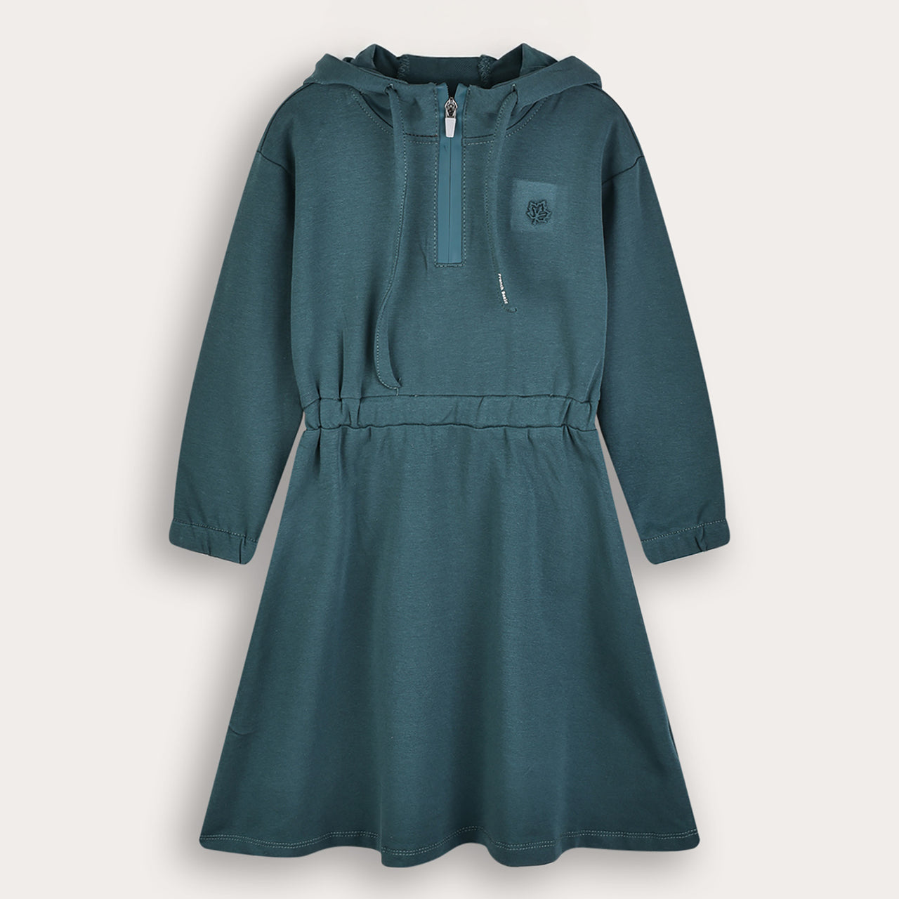 French Terry Dress With Hoodie
