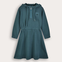 French Terry Dress With Hoodie