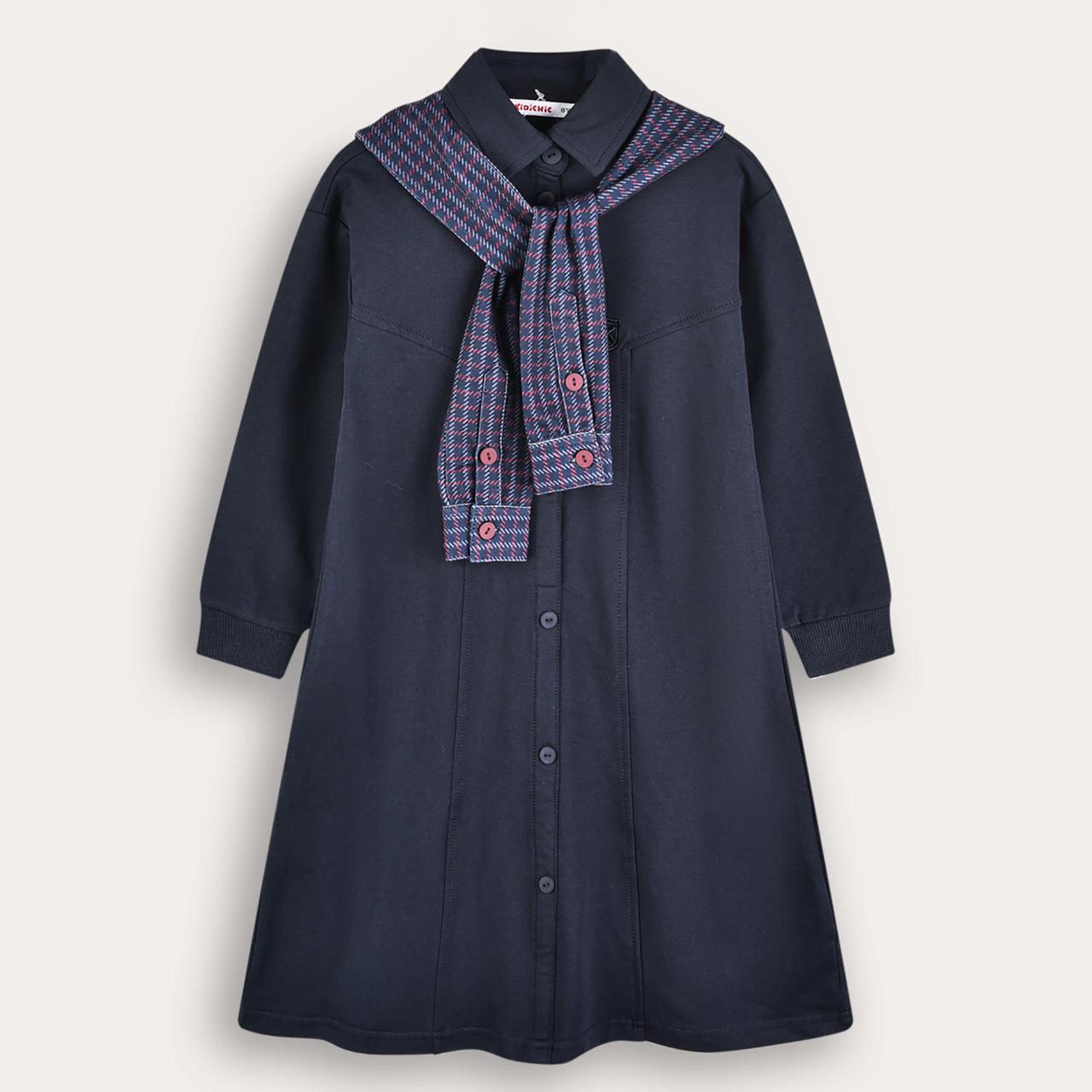French Terry Collar Dress