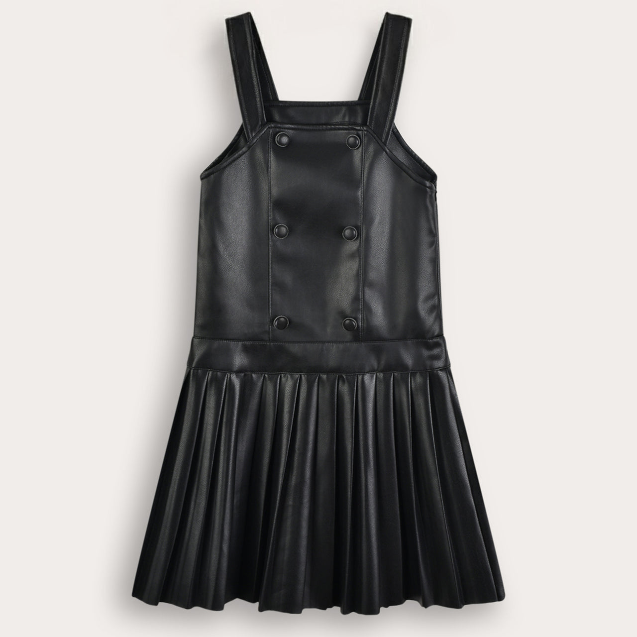 Pleather Pleated Jumper