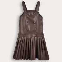 Pleather Pleated Jumper