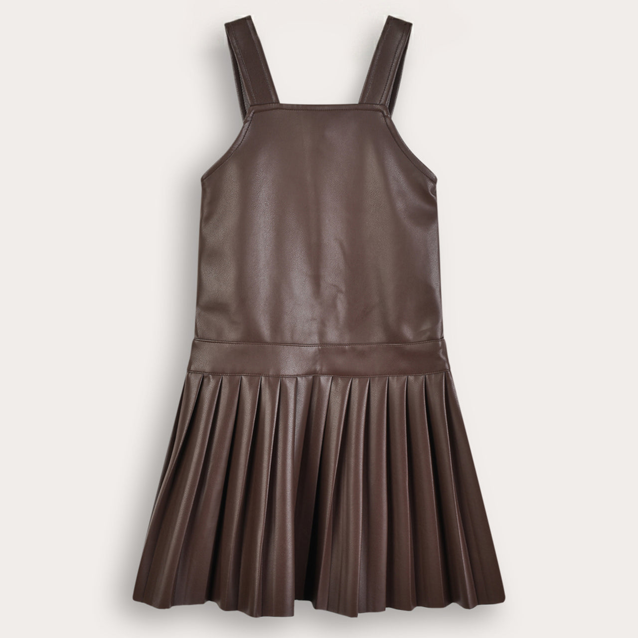 Pleather Pleated Jumper