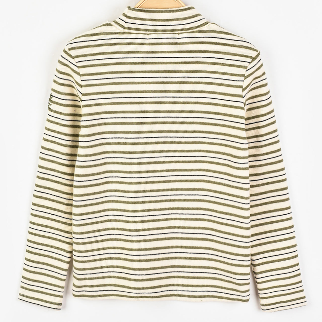 Melange Stripes Turtleneck Shirt