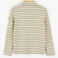 Melange Stripes Turtleneck Shirt