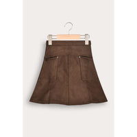 Suede Pocket Skirt