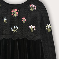 Melange Embroidery Robe