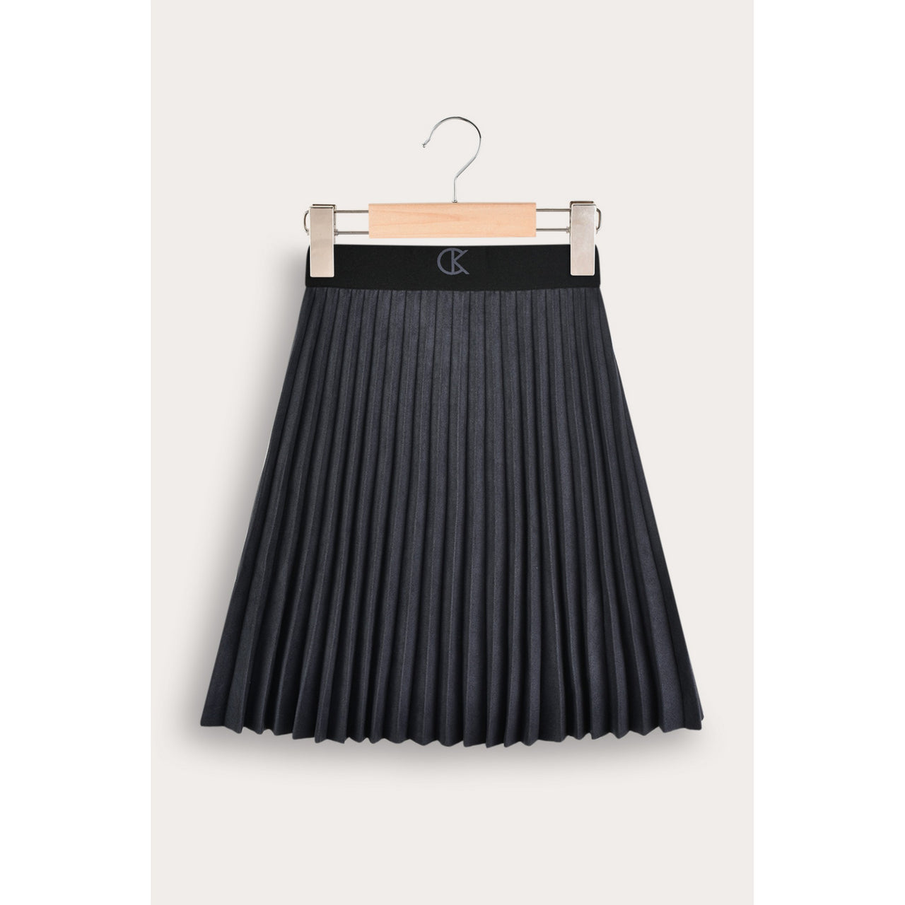 Suede Pleated Skirt