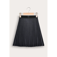 Suede Pleated Skirt