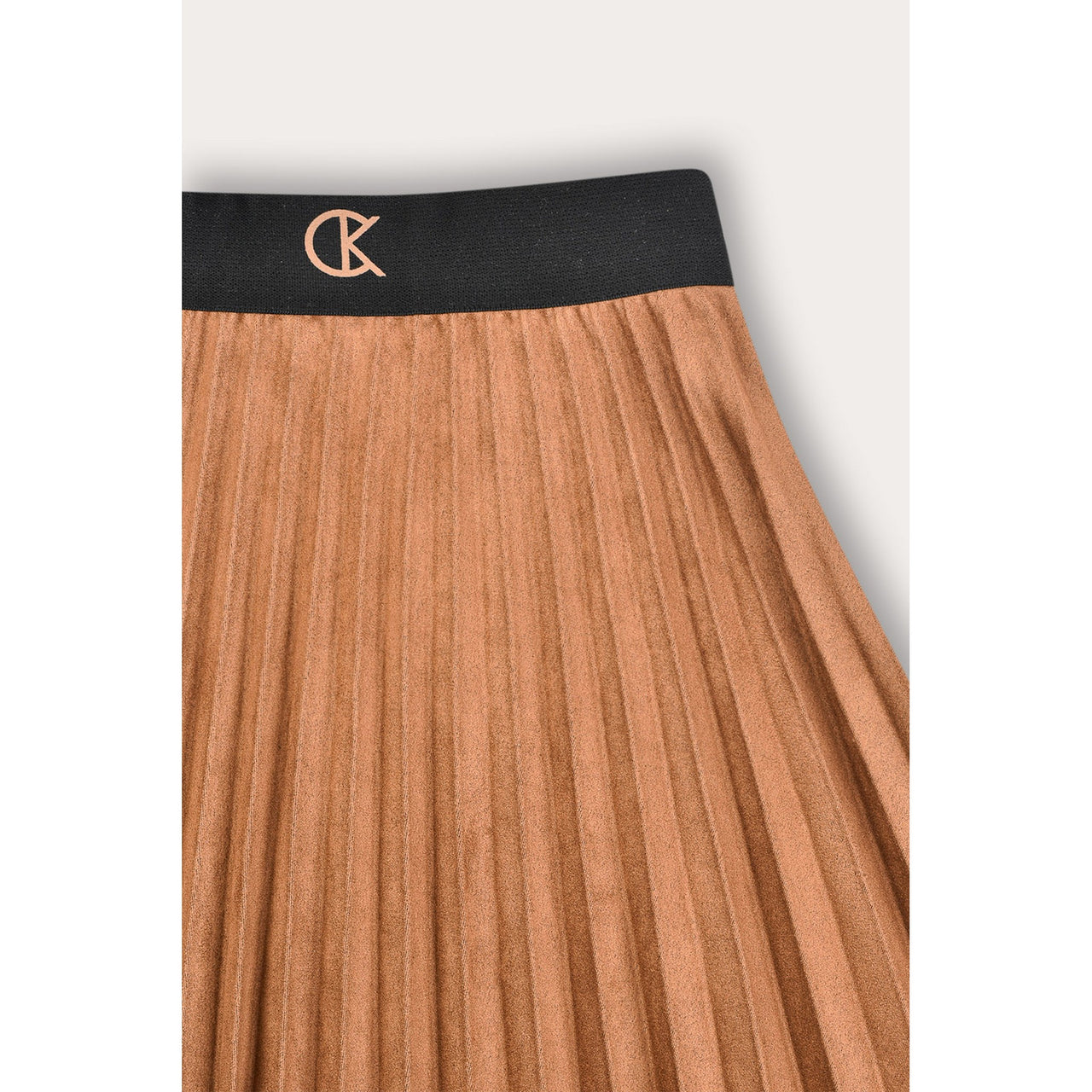 Suede Pleated Skirt
