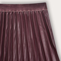Melange Pleather Pleated Maxi Skirt