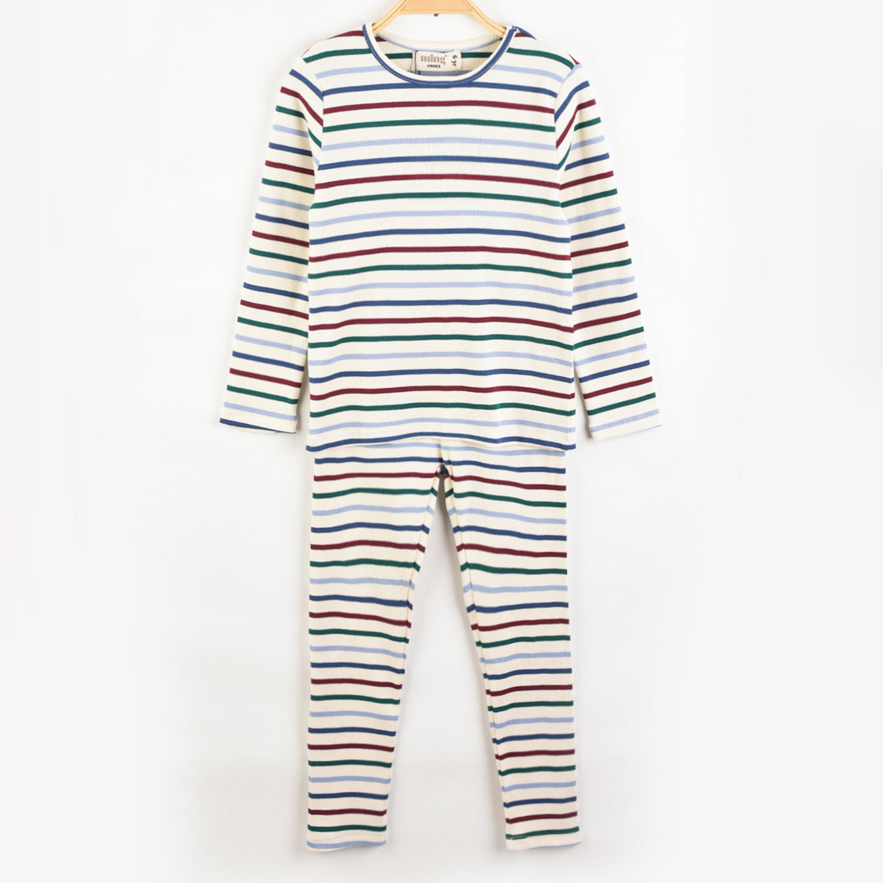 Melange Stripes Rib PJ Set
