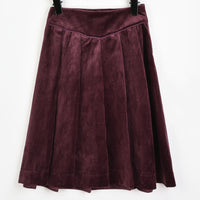 Velvet Pleated Skirt