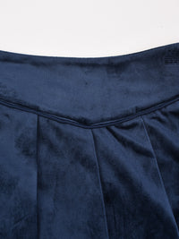 Velvet Pleated Skirt