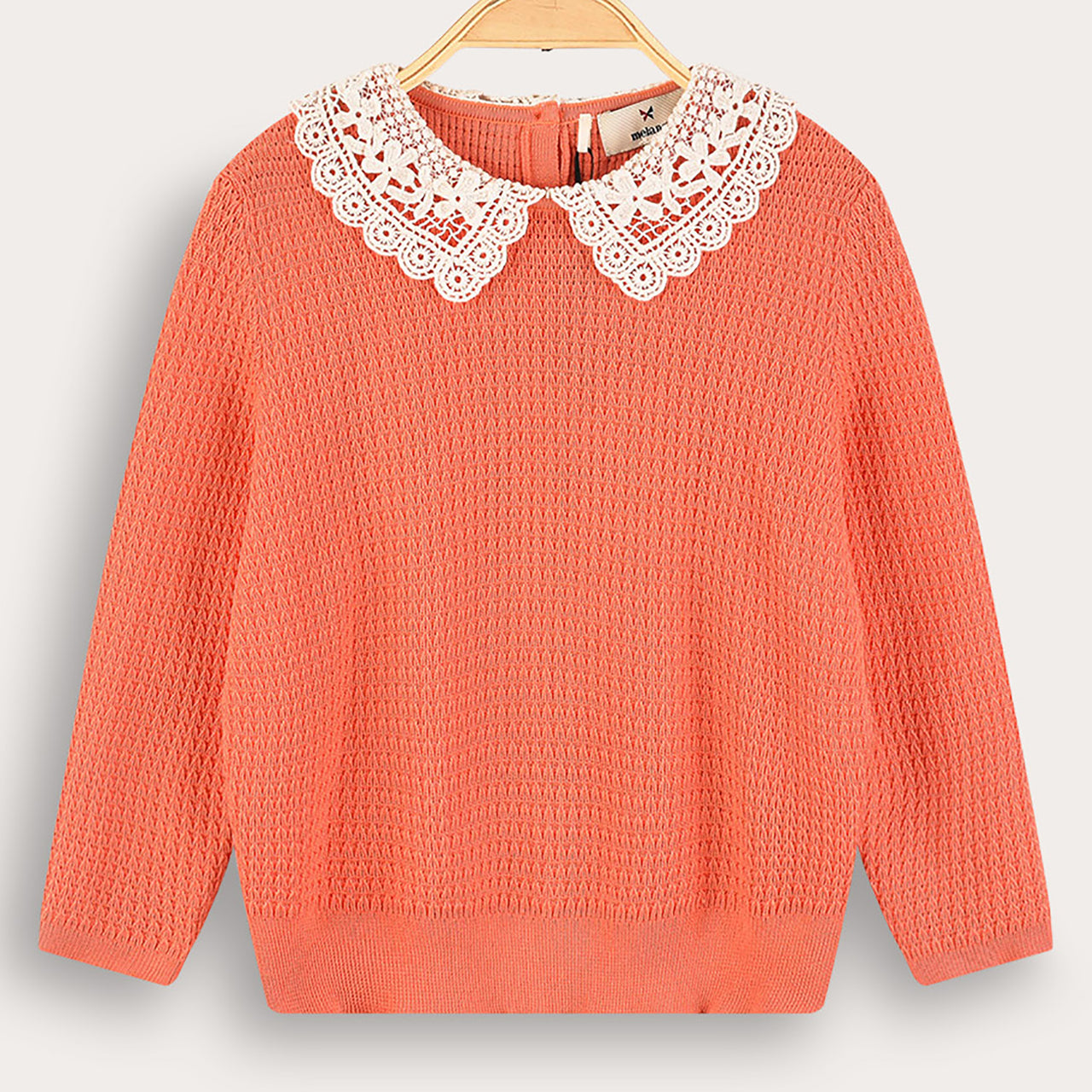 Melange Margaret Collar Top