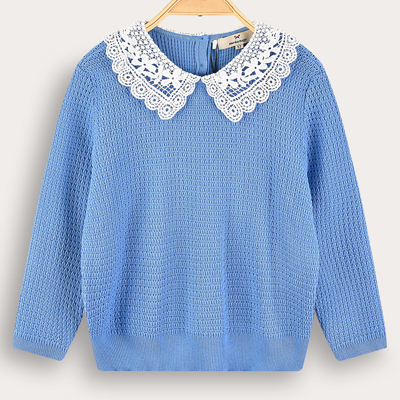 Melange Margaret Collar Top