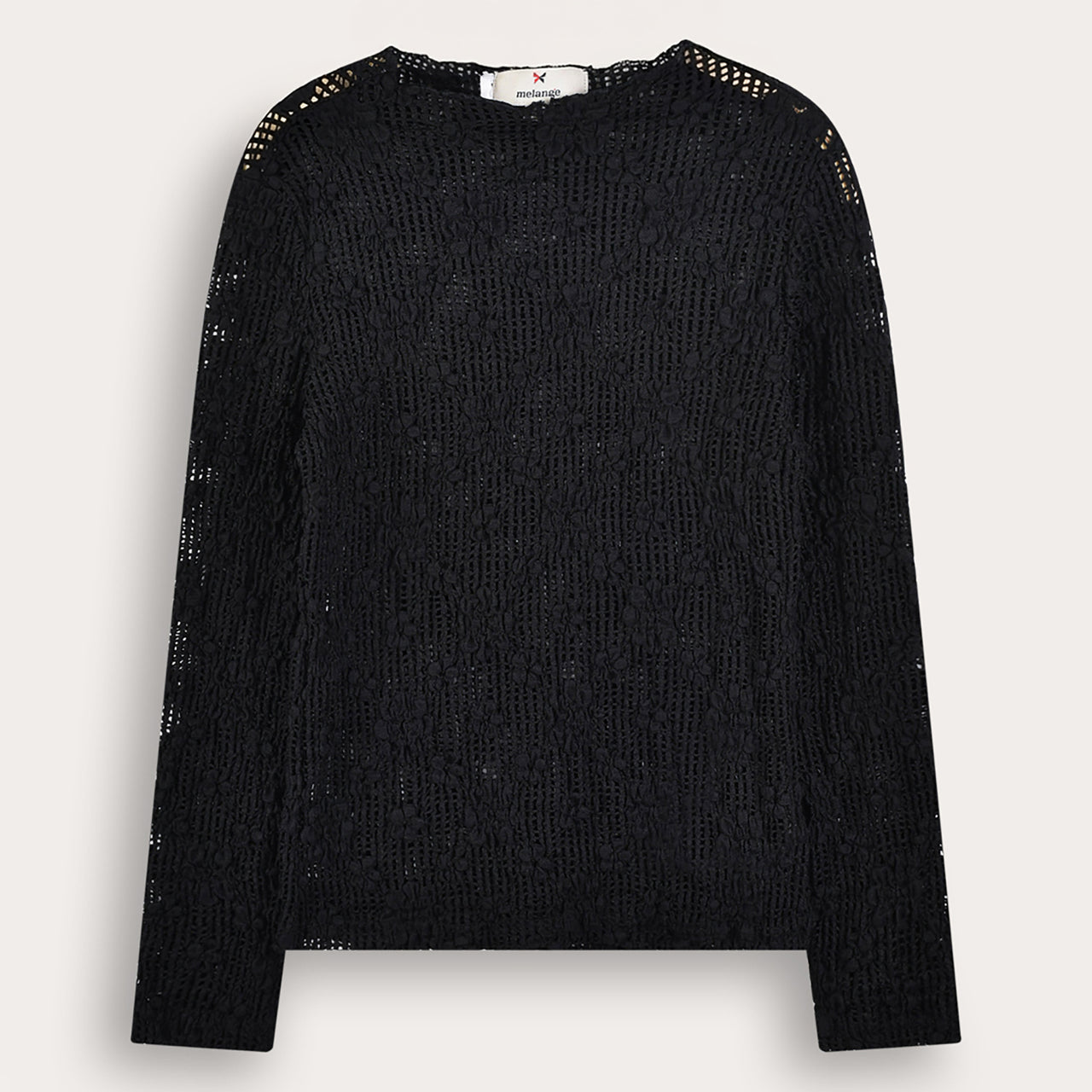 Melange Lace Turtleneck
