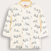 Melange Girls Print Shirt