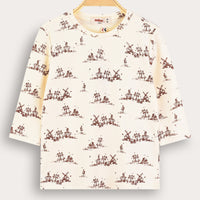 Melange Girls Print Shirt
