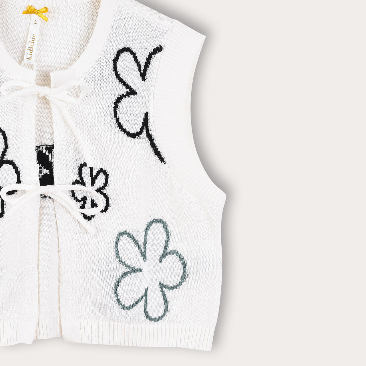 Knit Flower Cardigan