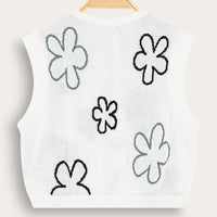 Knit Flower Cardigan