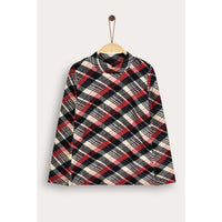 Melange Checkered Turtleneck