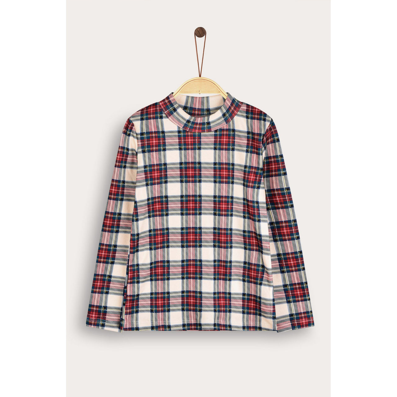 Melange Checkered Turtleneck
