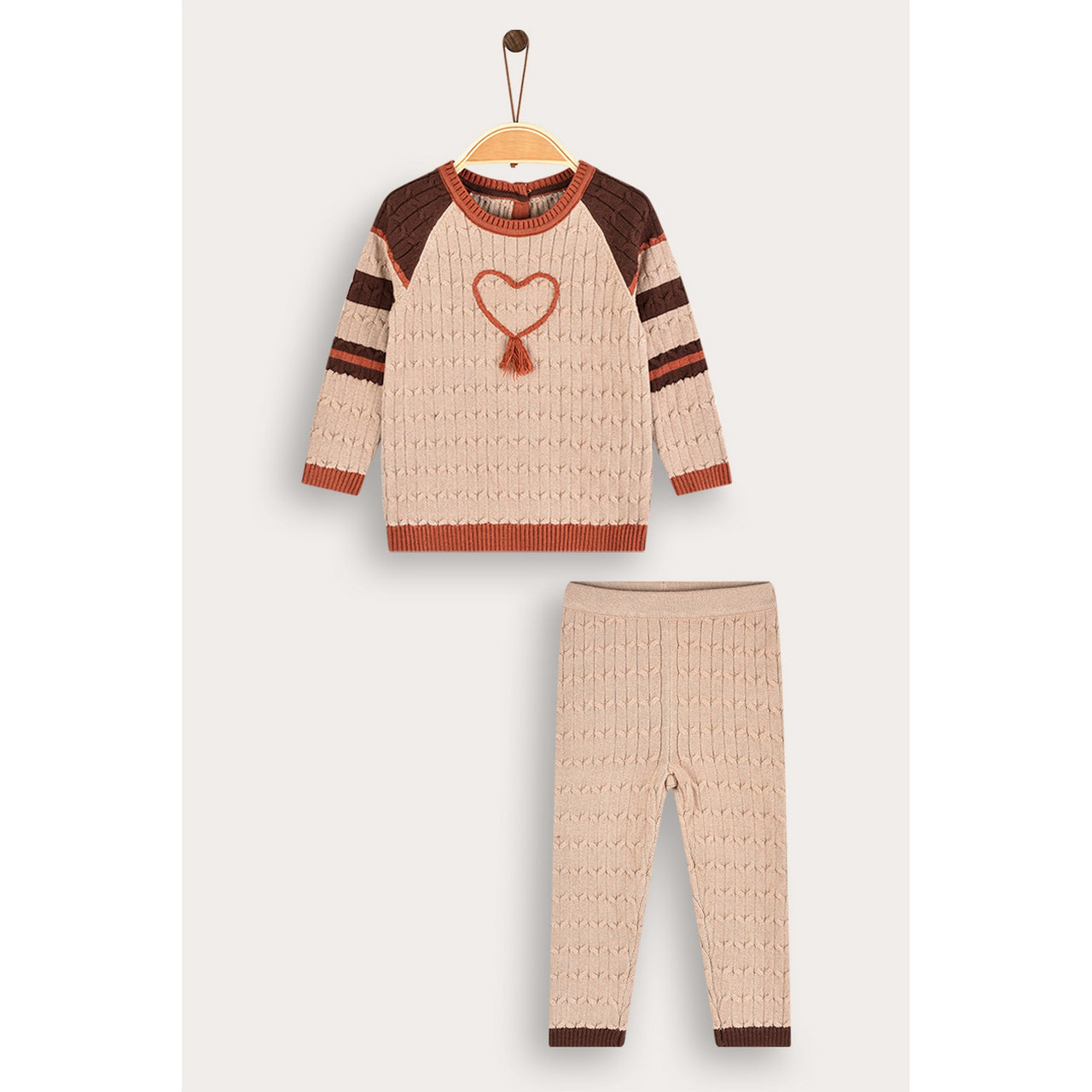 Baby Girls Striped Knit Set
