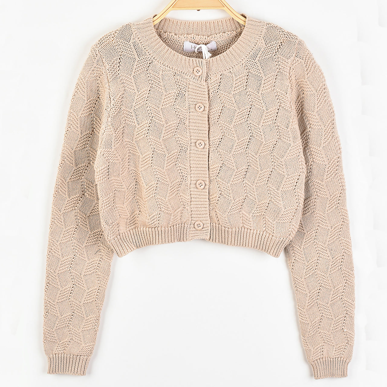 Hadas Geometric Knit Cardigan
