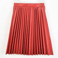 Hadas Pleated Pleather Skirt
