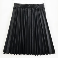 Hadas Pleated Pleather Skirt