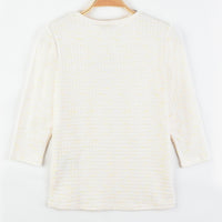 Hadas 3/4 Sleeve Colorful Fabric-T