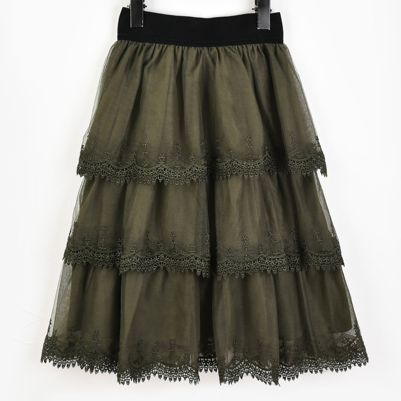 Melange Lace Tulle Skirt