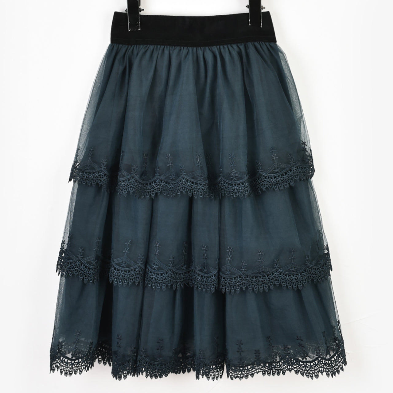 Melange Lace Tulle Skirt