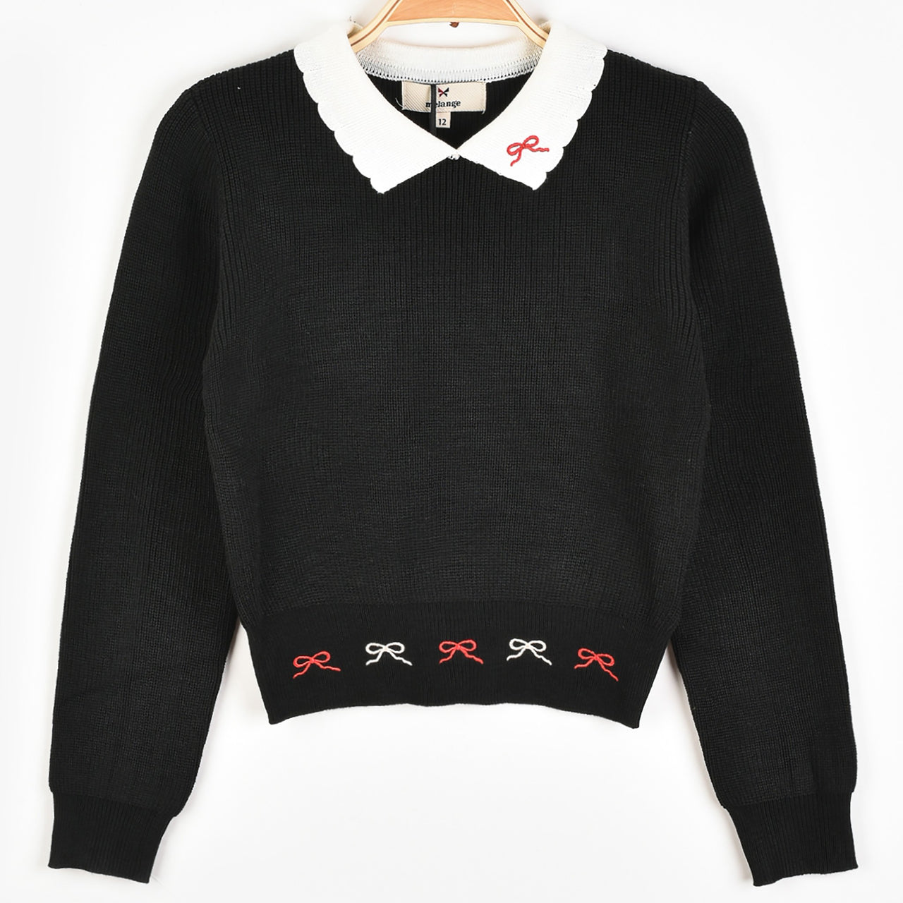 Melange Knit Blair Collar Top