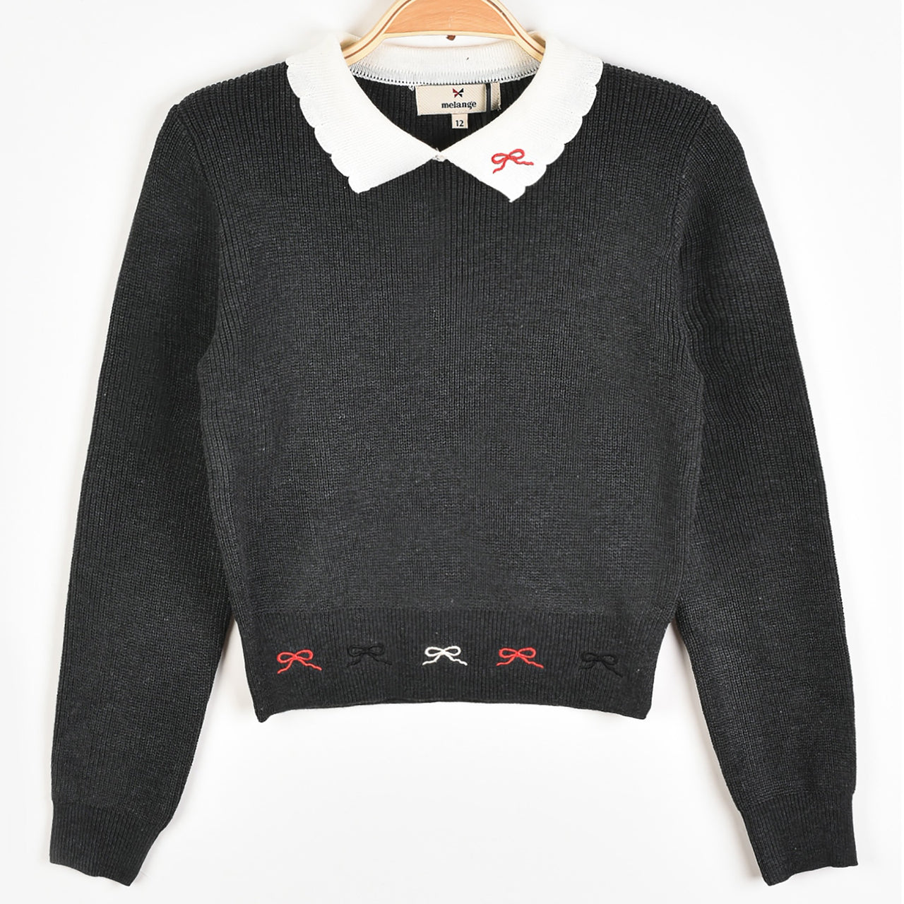 Melange Knit Blair Collar Top