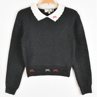 Melange Knit Blair Collar Top