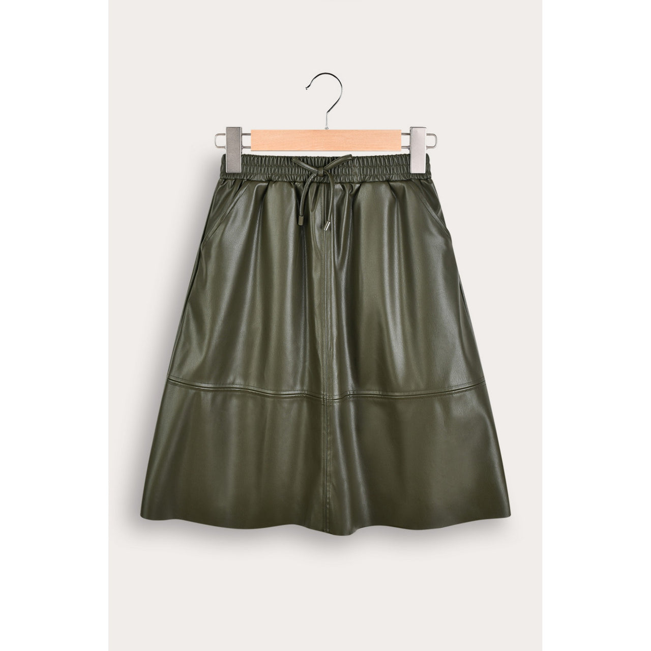 Melange Pleather Skirt