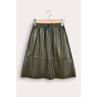 Melange Pleather Skirt