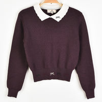 Melange Knit Blair Collar Top