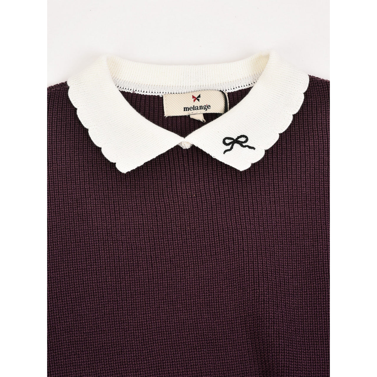 Melange Knit Blair Collar Top