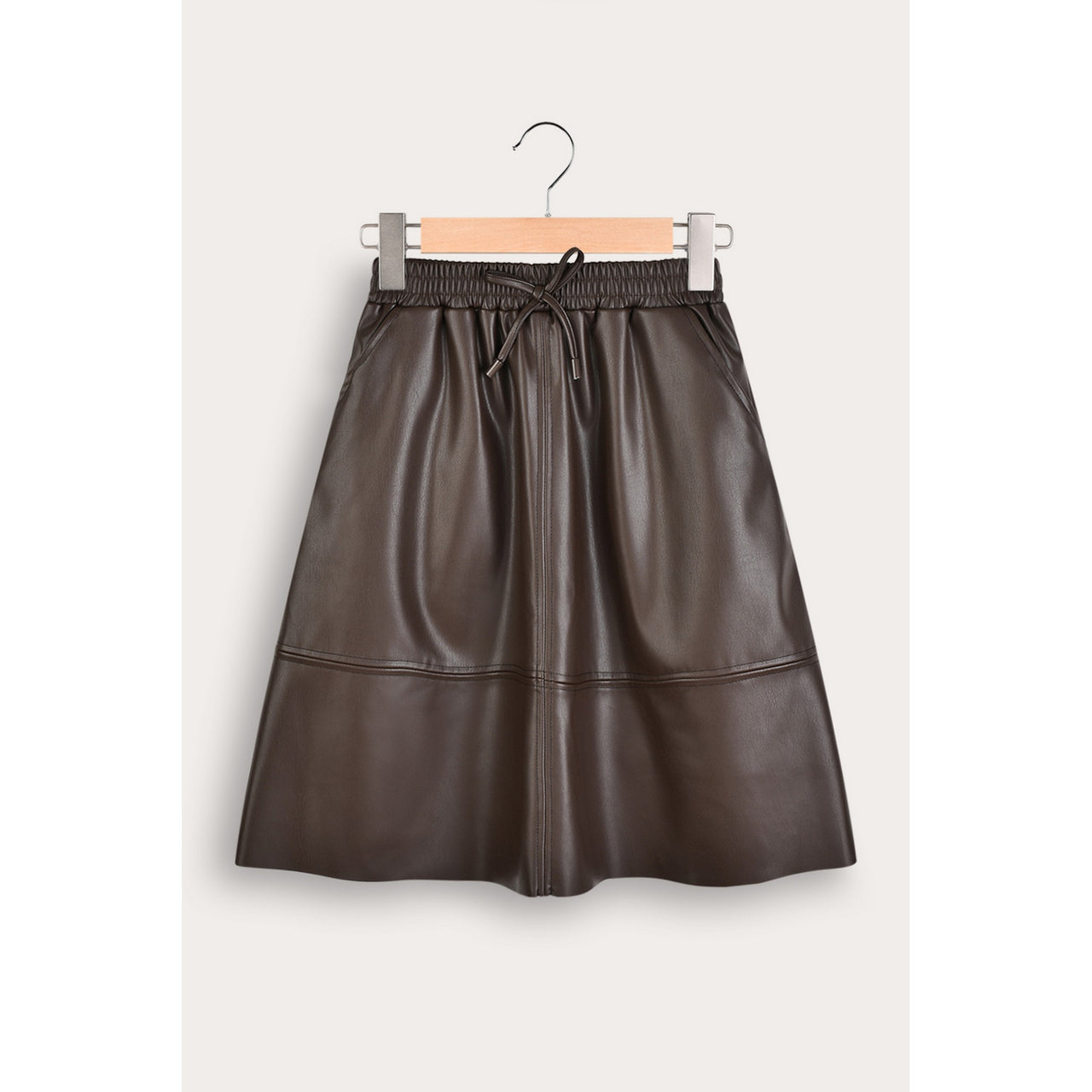 Melange Pleather Skirt