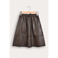 Melange Pleather Skirt